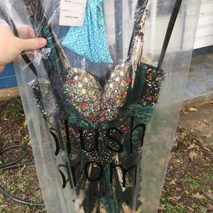 Prom/Formal/Evening Dress and matching earrings